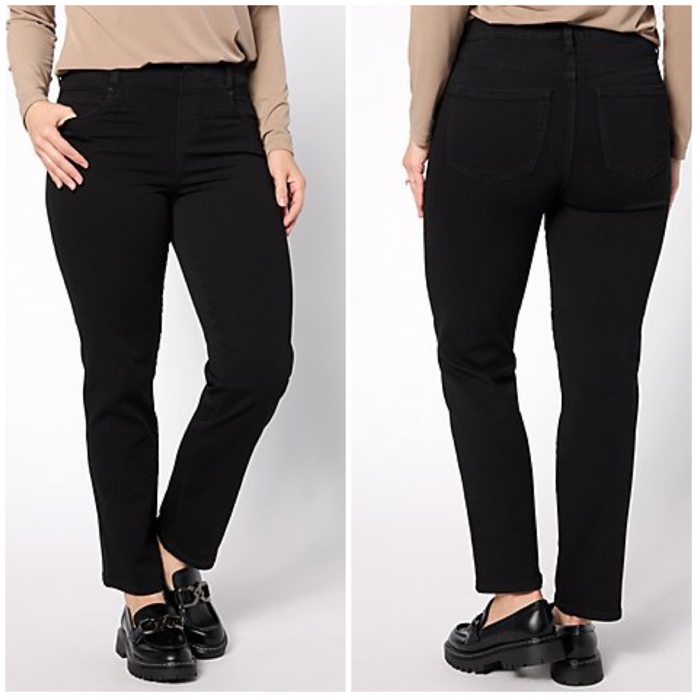 NWT‎ Stitch Fix Liverpool Gia Glider Pull On Skinny Black Rinse Size 6/28 Casual